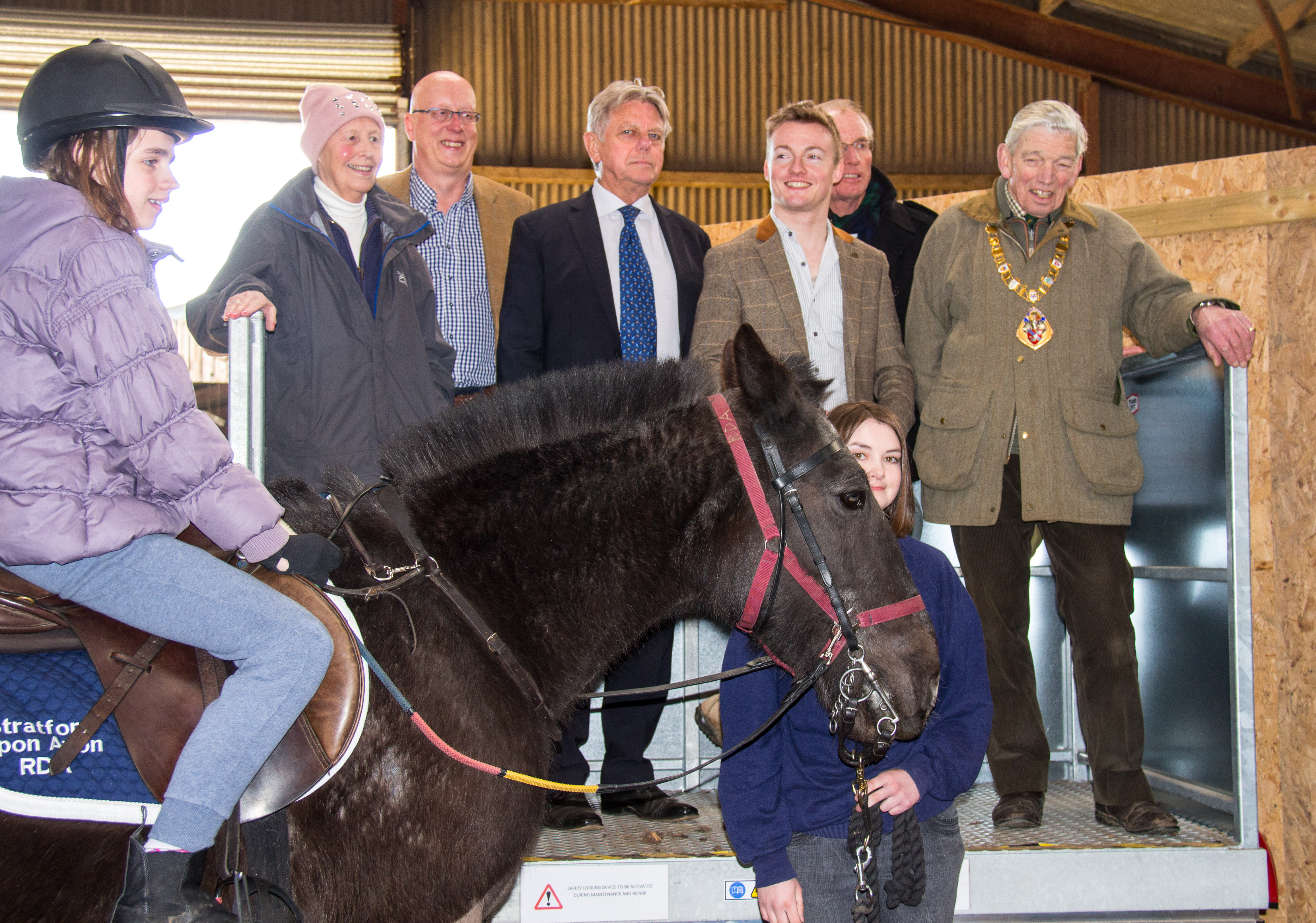 L-R Linda Morris, Mark Petterson, Cllr Chris Mills, Ricky Balshaw, Graham Appleton (A440) & Cllr Simon Jackson